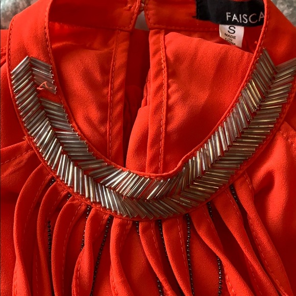 Orange coral halter top - Picture 8 of 8